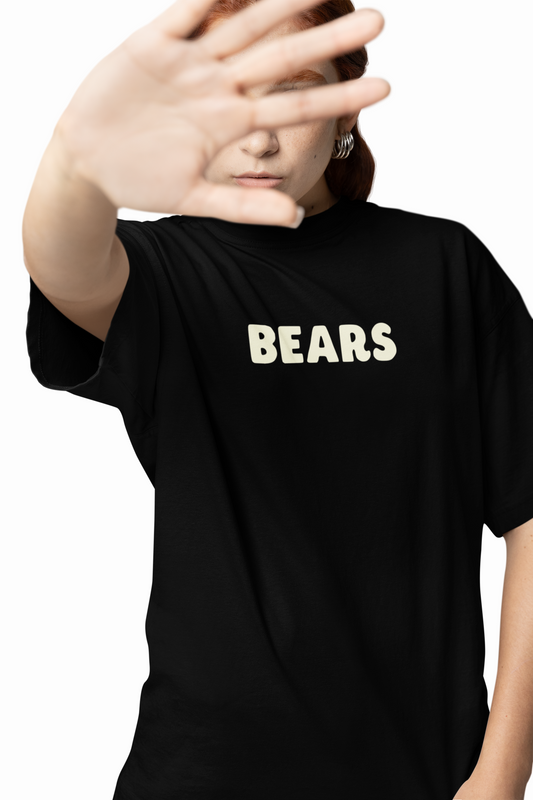 Three Bears Oversized T-Shirt Cute Cartoon Graphic Tee Fits