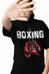 Boxing Red Gloves Oversized T-Shirts
