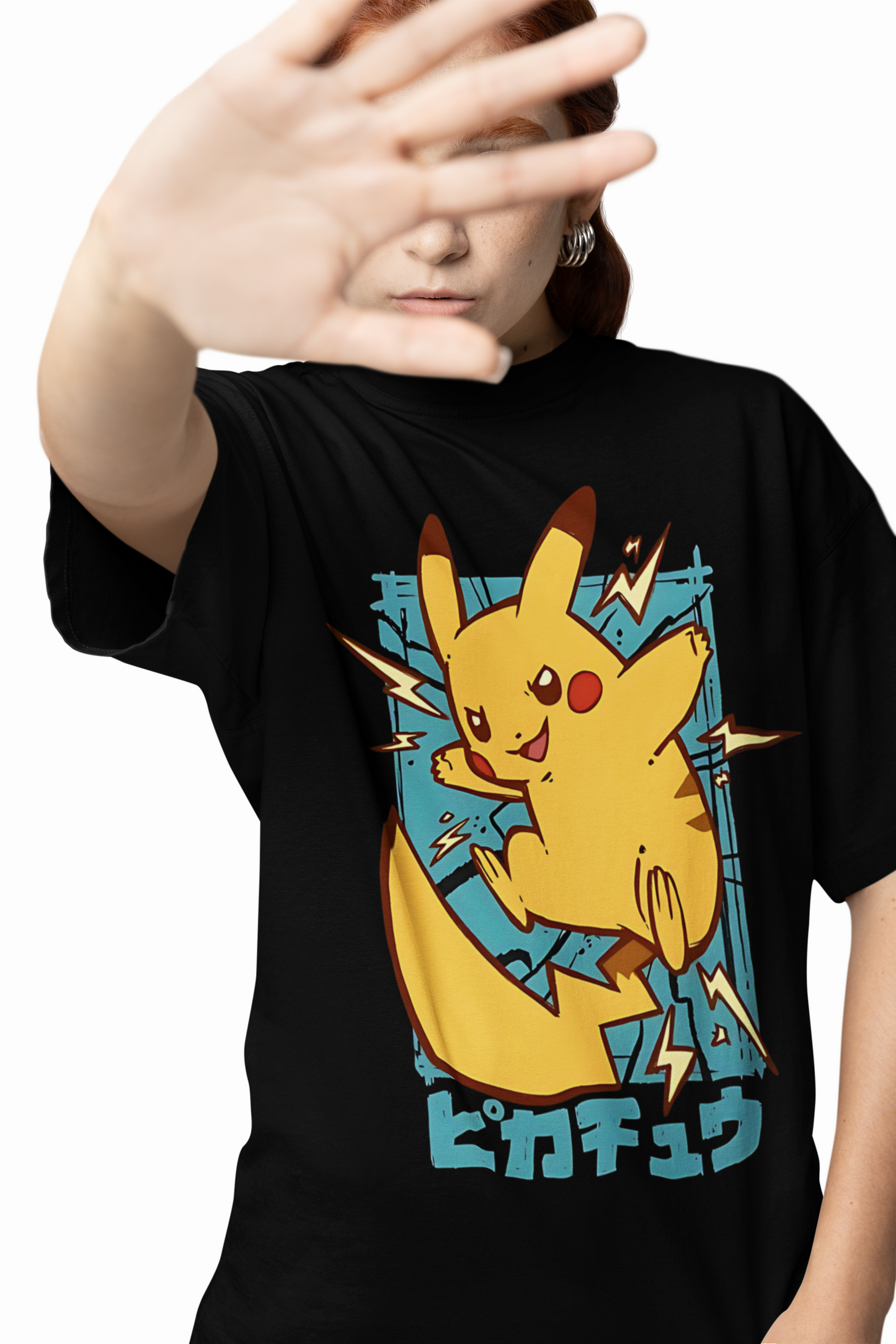 Thunder Pokemon Oversized T-Shirts