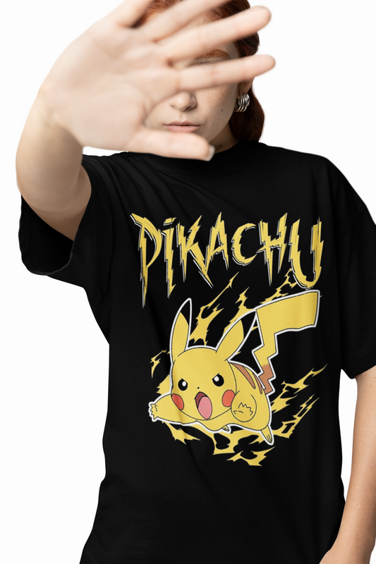 Pikachuu Pokemon Oversized T-Shirts