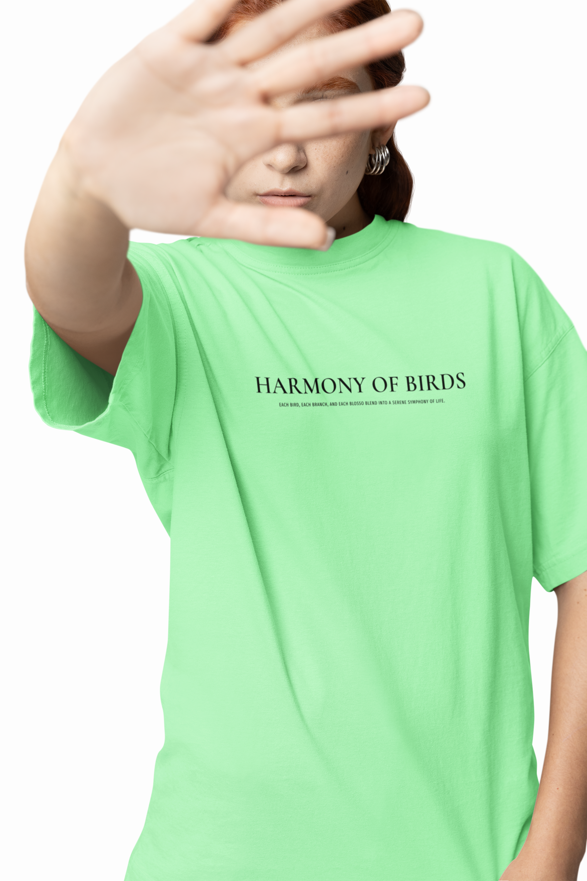Harmony Of Bird Oversized T-Shirt