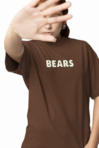 Three Bears Oversized T-Shirt Cute Cartoon Graphic Tee Fits