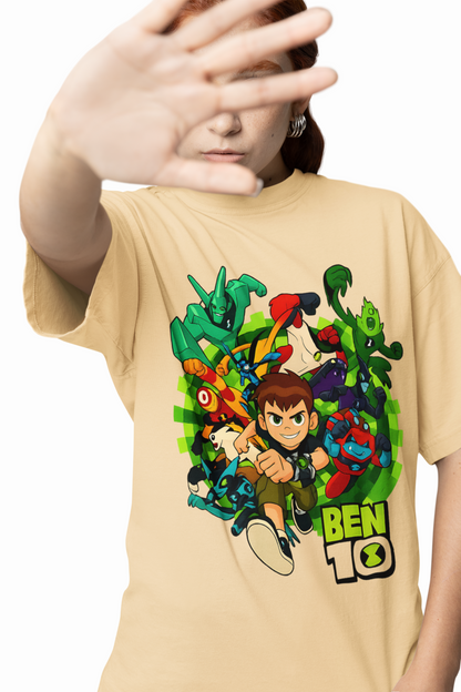 Ben 10 and Aliens Oversized T-Shirts Cool Hero Streetwear