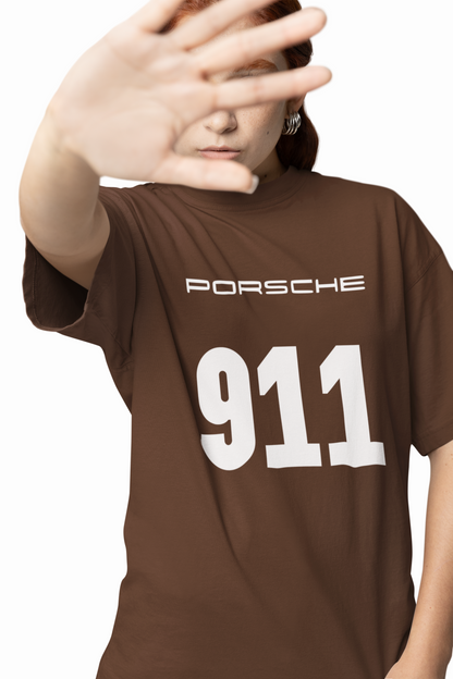 Porsche 911 Oversized T-Shirt for Racing Streetwear Style Tee
