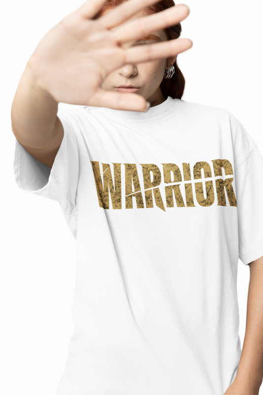 Warrior Cut Oversized T-Shirts Bold Graphic Streetwear Style