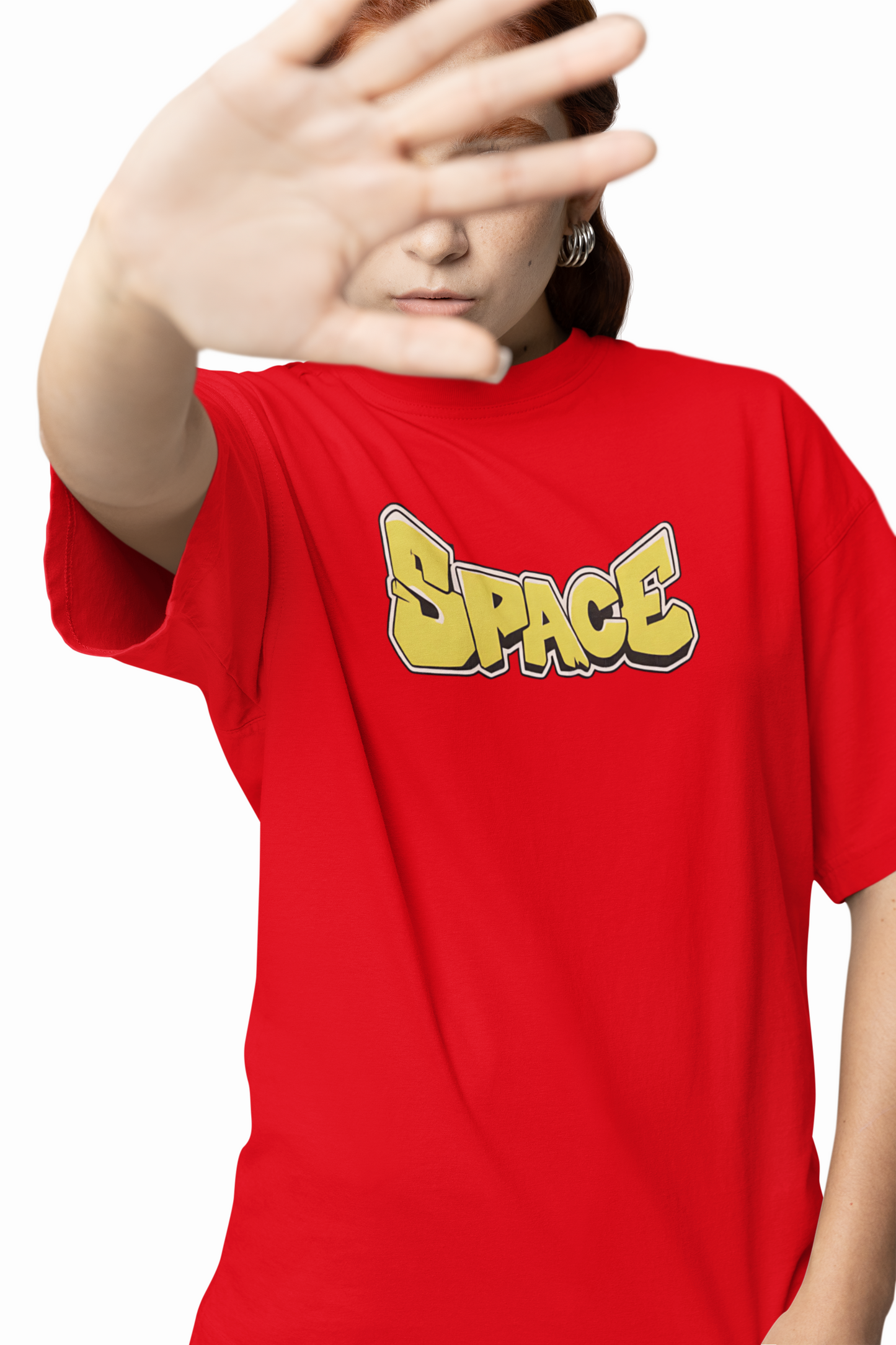 Space Garfield Oversized T-Shirts