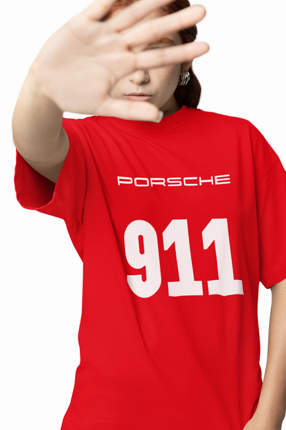 Porsche 911 Oversized T-Shirt for Racing Streetwear Style Tee