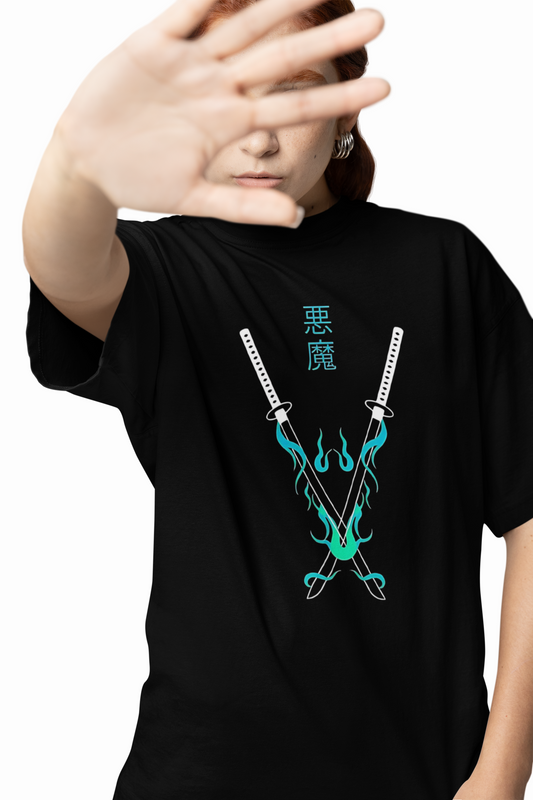 Dragaon Watar Effect Oversized T-Shirts