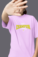 Every Champion Half Sleeve Lavender Oversized T-Shirt for Women by Hello Swanky