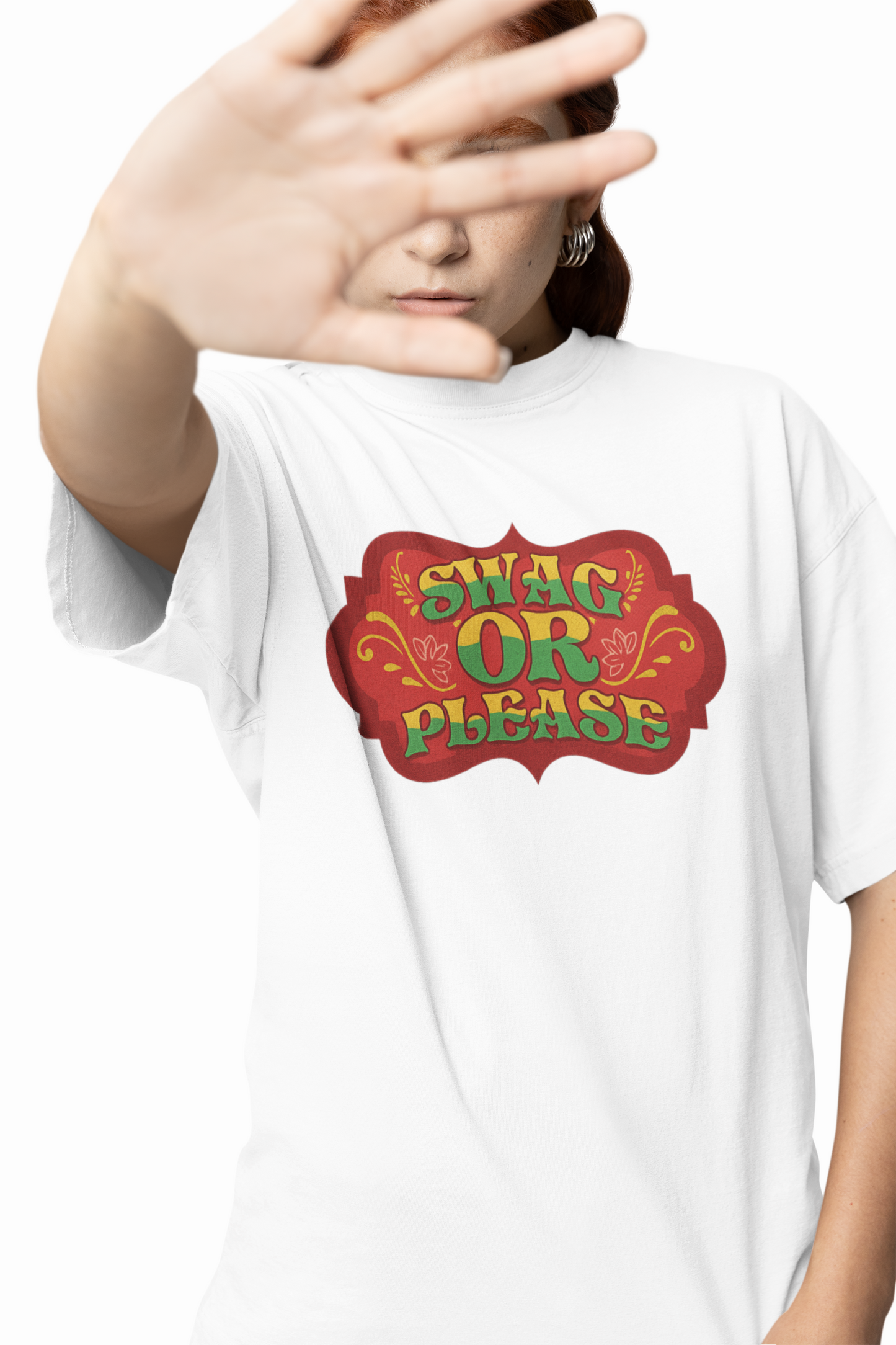 Swag Or Please Oversized T-Shirt Bold Casual Streetwear Tee