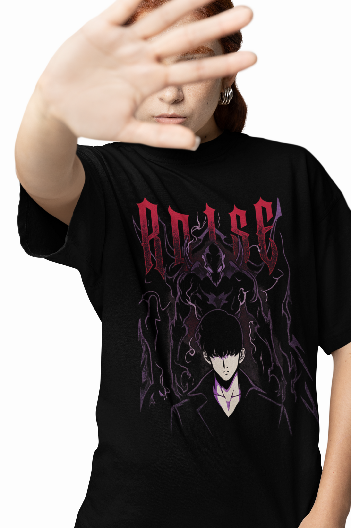 Level Up Black Oversized T-Shirt for Trendy Streetwear