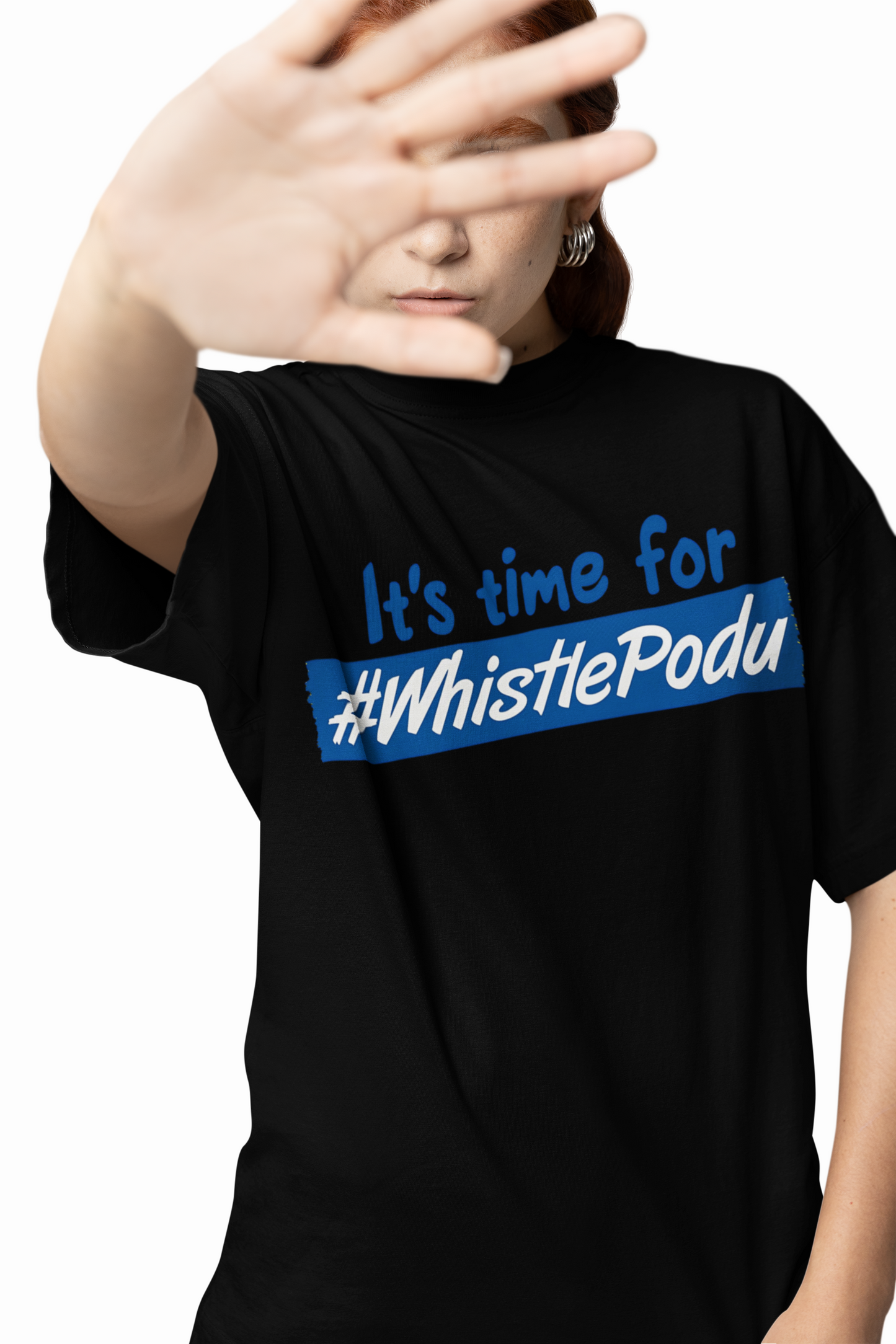 Time For Whistle Podu Oversized T-Shirts