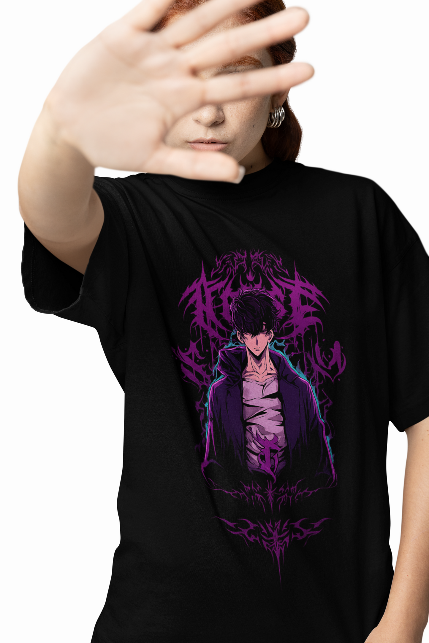 Solo Leveling Hunters Oversize T-Shirt Anime Streetwear Tee