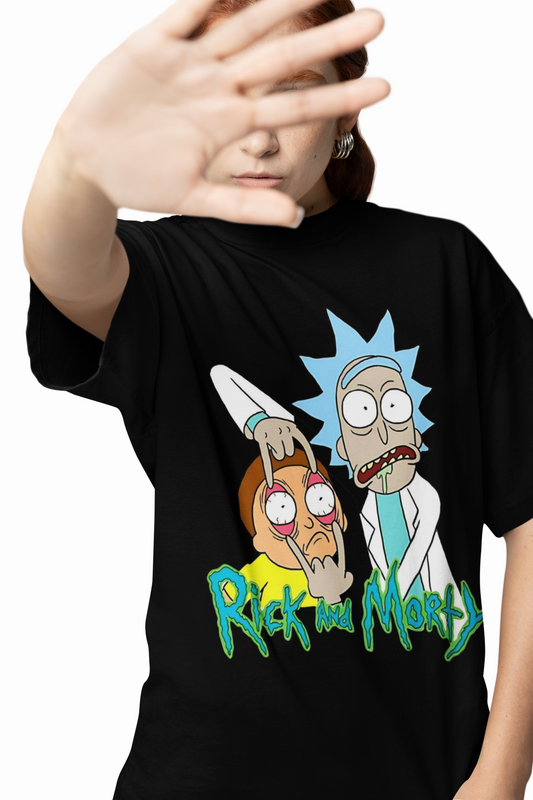 Rick Morty Oversized Unisex T-Shirts Graphic Streetwear Tees