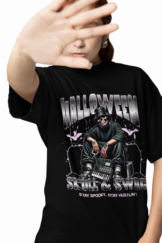 Skull And Swag Oversized T-Shirts Edgy Streetwear Tee