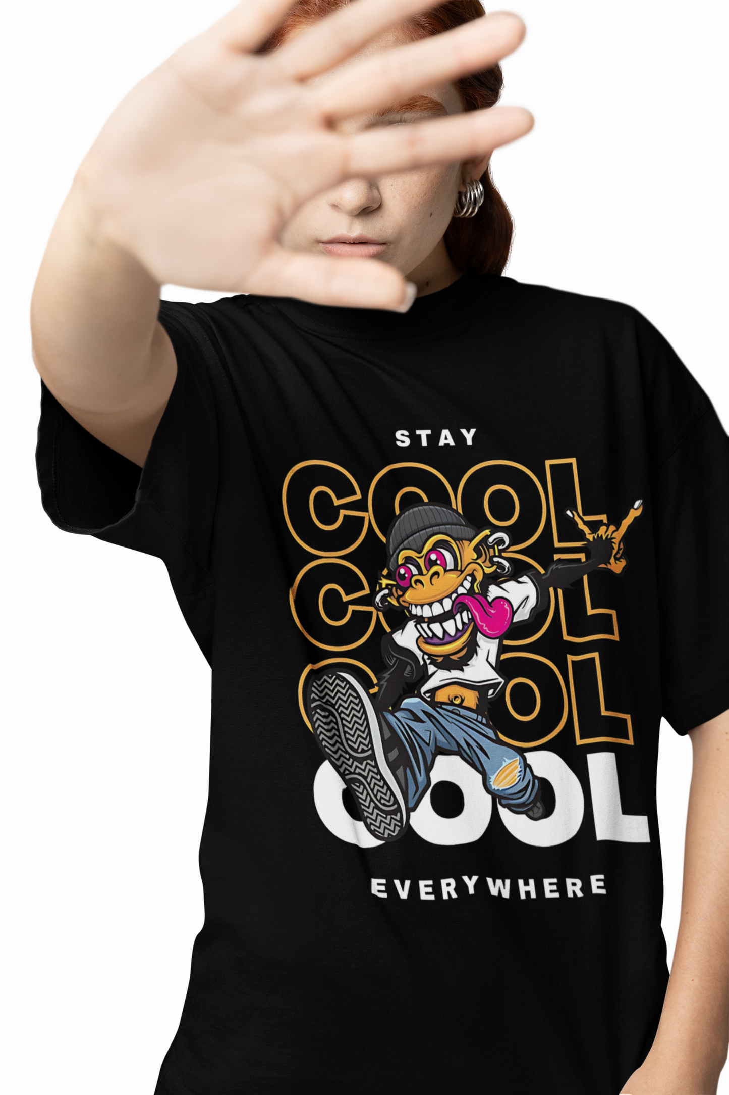 Stay Cool Oversized T-Shirt Trendy Casual Streetwear