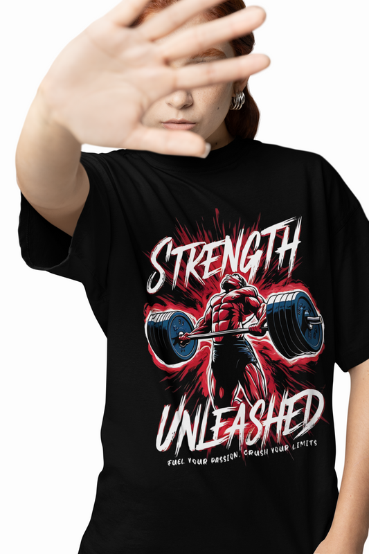 Strength Oversized T-Shirts for Bold Fitness Streetwear Tee