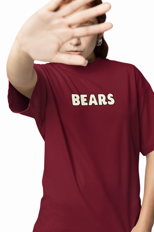 Three Bears Oversized T-Shirt Cute Cartoon Graphic Tee Fits