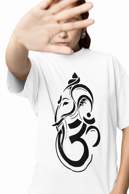 Om Ganpataye Oversized T-Shirts