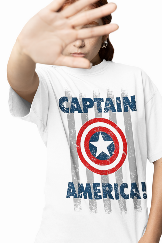 First Captain America Shield Oversized T-Shirts