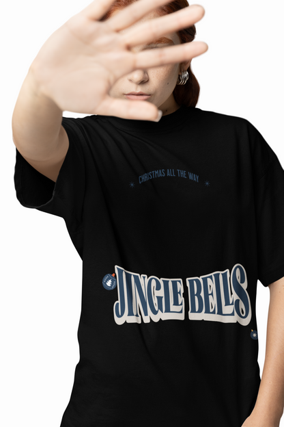 Jingle Bells Oversized T-Shirts Festive Streetwear Style