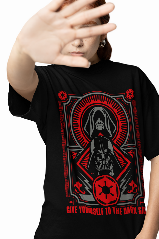 Dark Side Oversized T-Shirts Bold Star Wars Streetwear Style