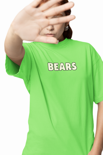 Three Bears Oversized T-Shirt Cute Cartoon Graphic Tee Fits