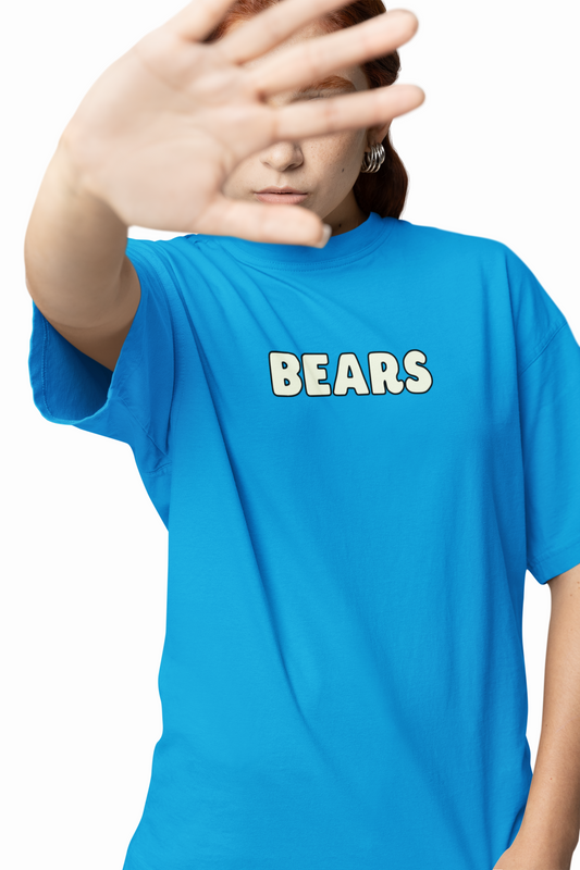 Three Bears Oversized T-Shirt Cute Cartoon Graphic Tee Fits