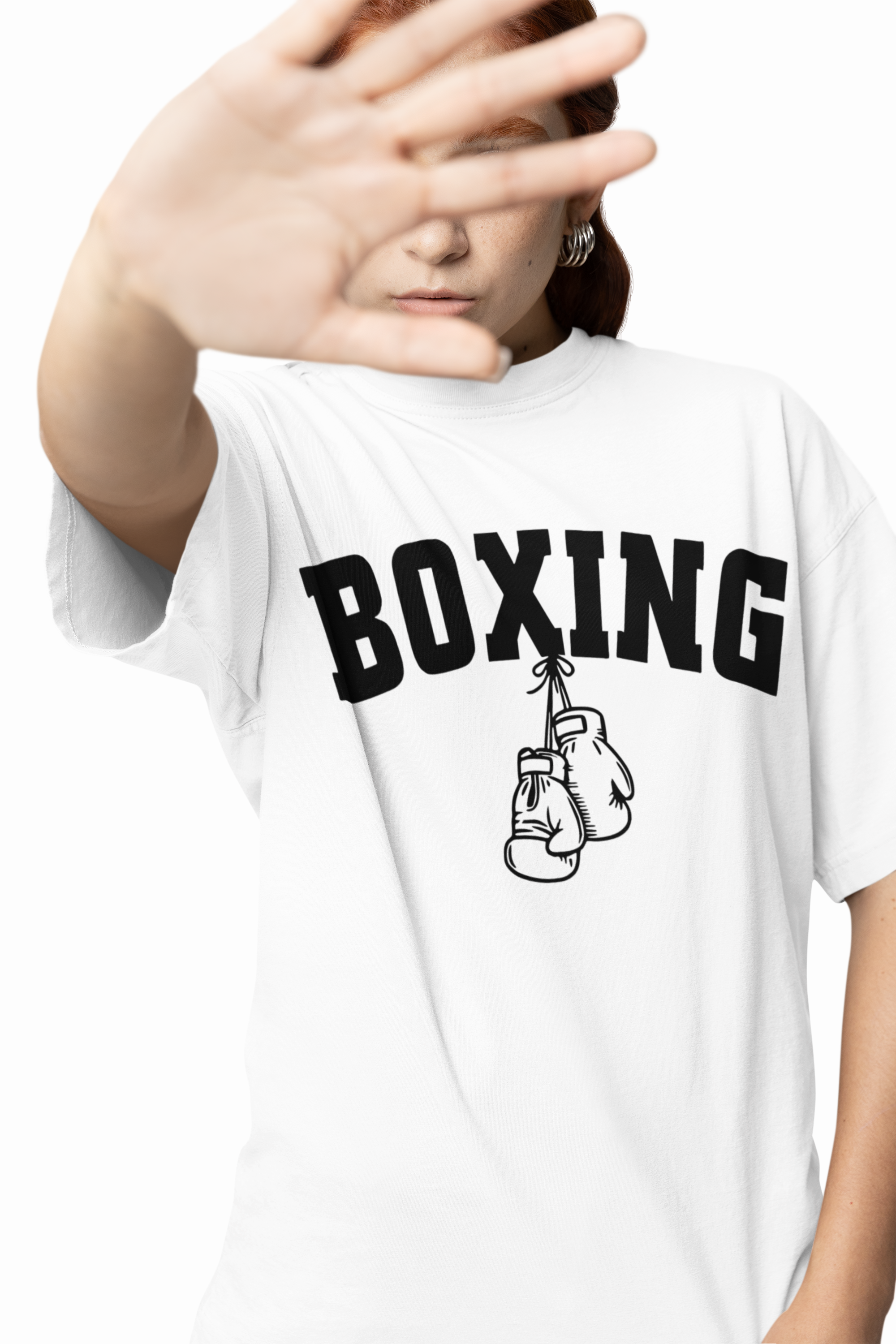 Boxing Hanging Gloves Oversized T-Shirts