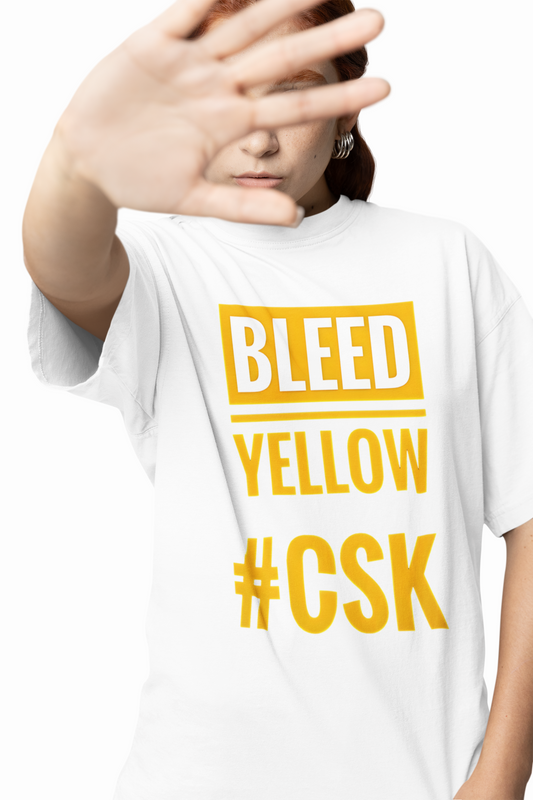 Bleed Yellow Oversized T-Shirts