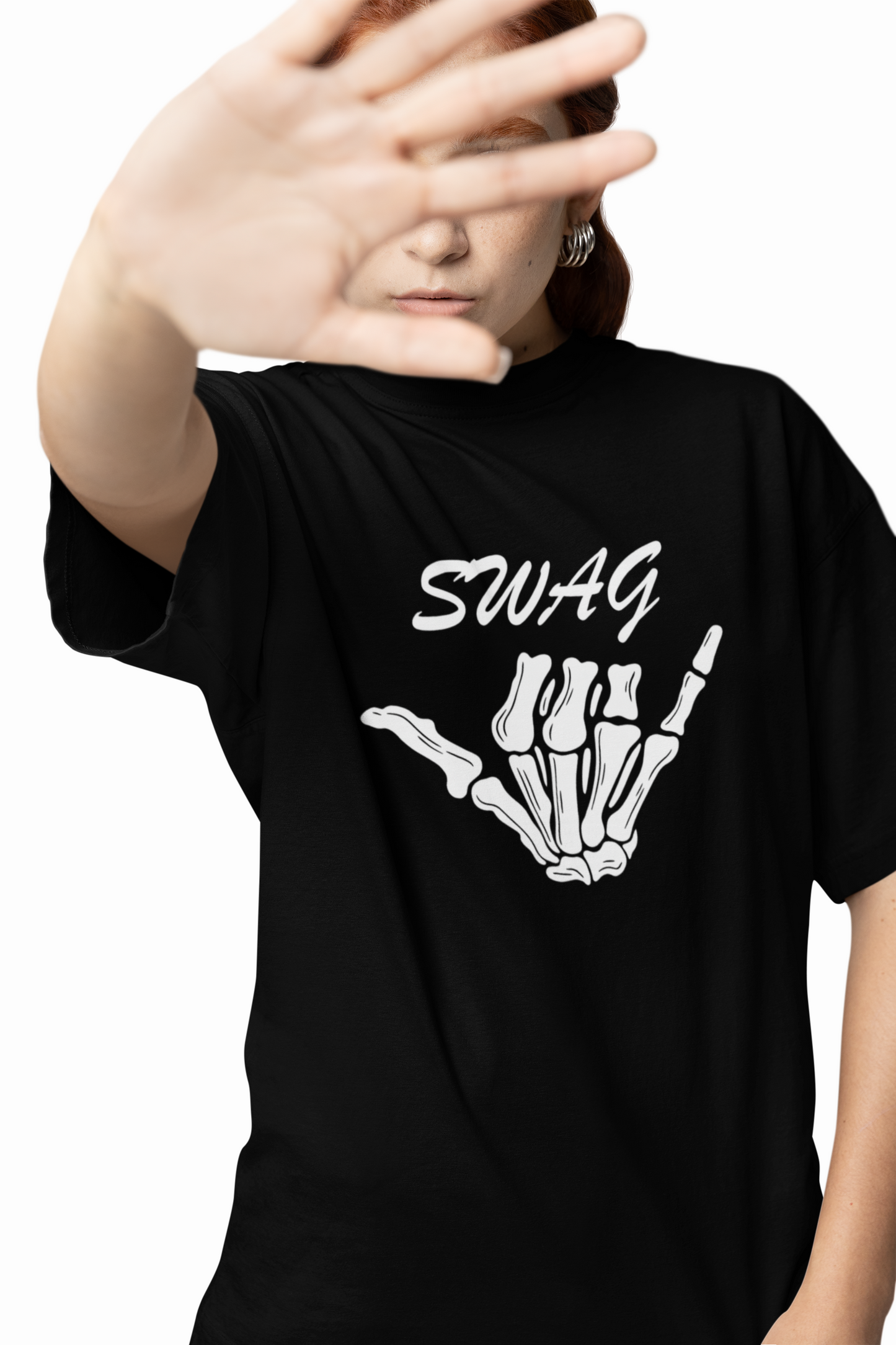 Swag Sign Oversized T-Shirt for Bold Casual Streetwear Tees
