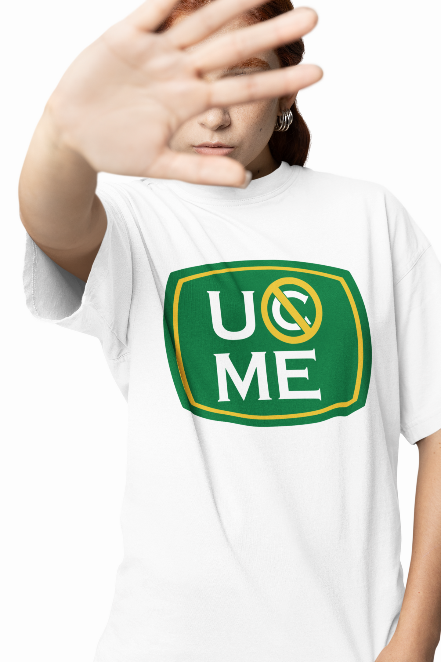WWE UCME White Oversized T-Shirt for Bold Wrestling Fan Style