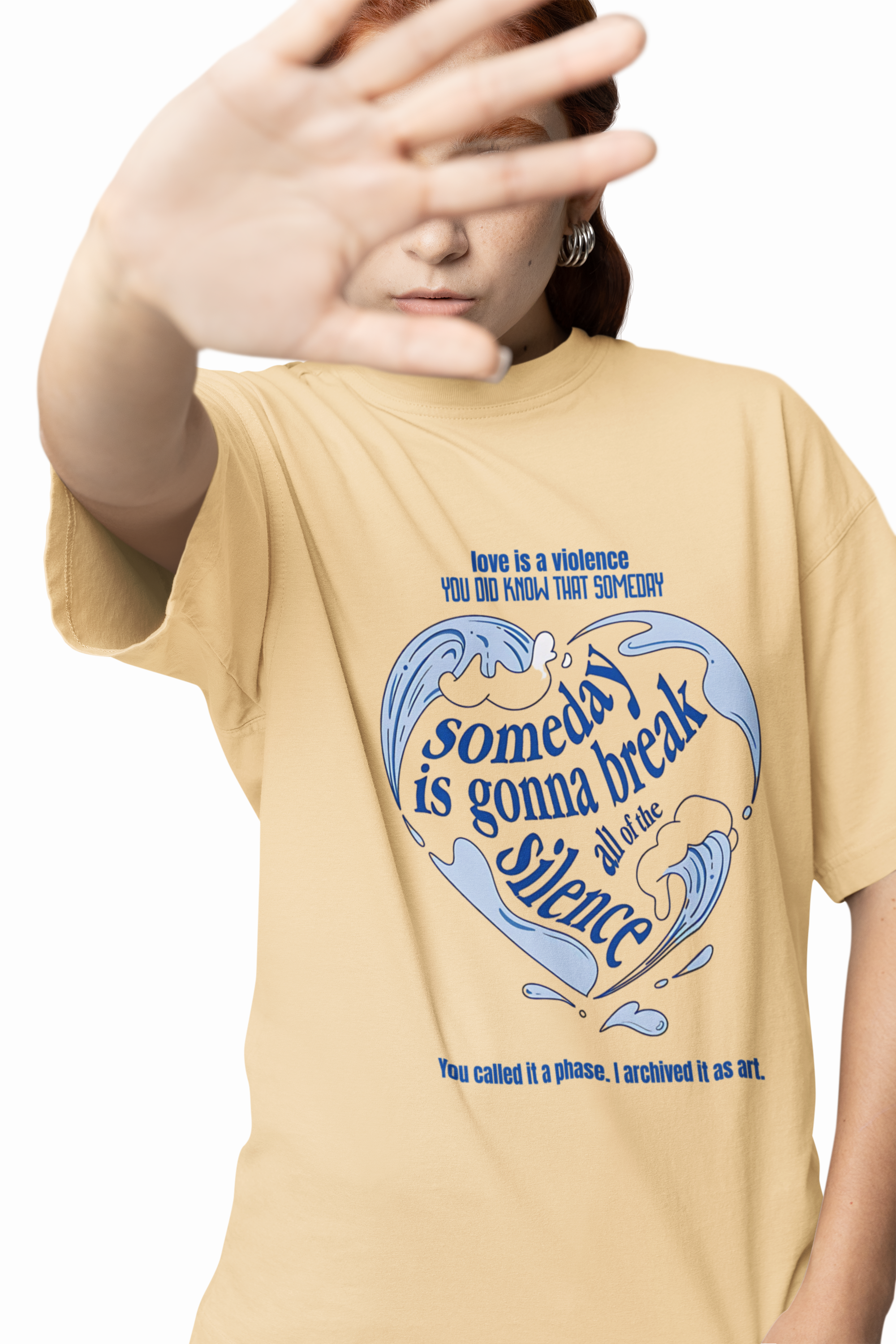 Love Is Silence Oversized T-Shirt