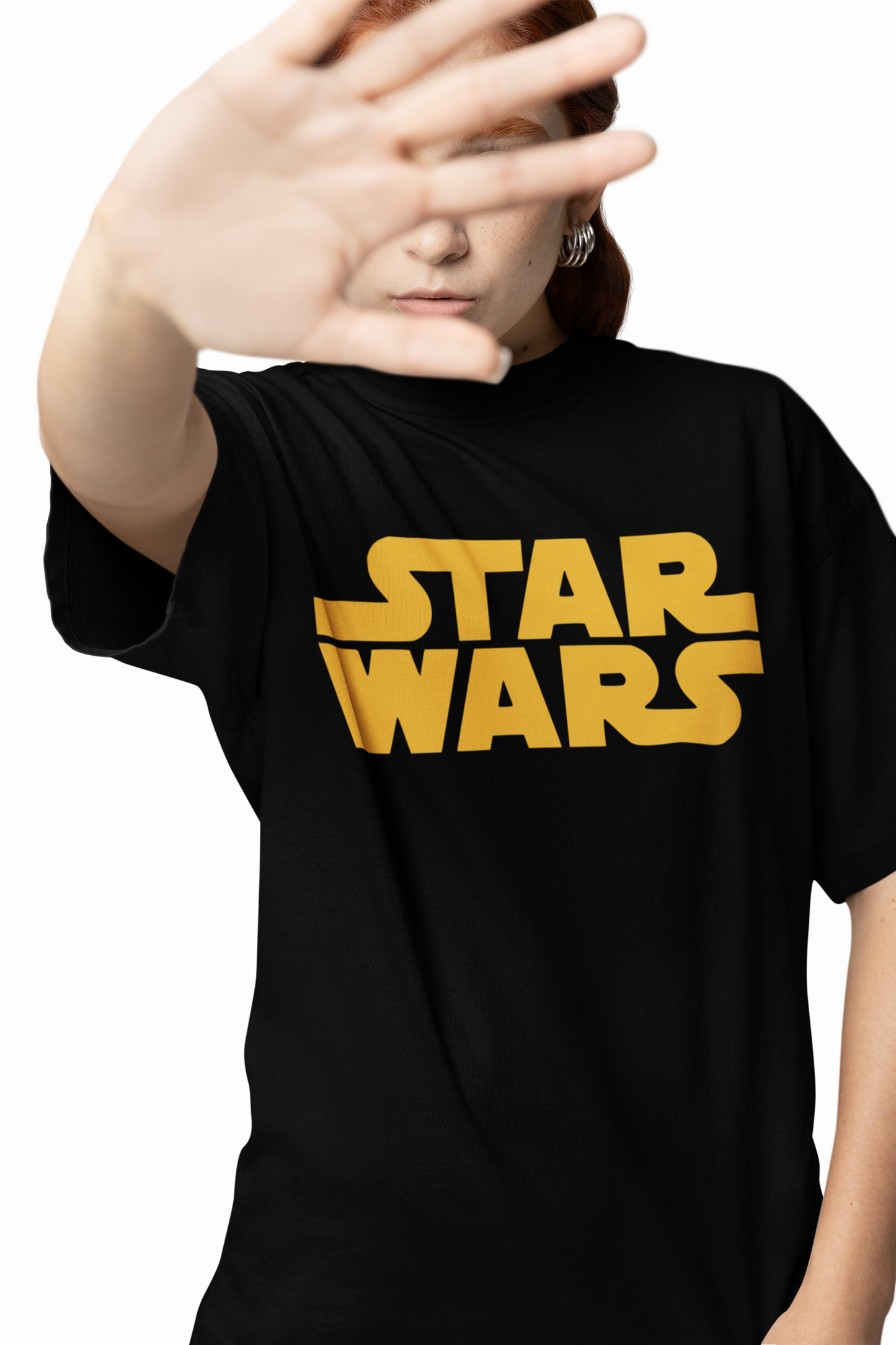 Star Wars Text Oversized T-Shirts Bold Galactic Streetwear Tee