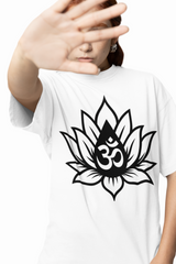 Om Inside Lotus Oversized T-Shirts