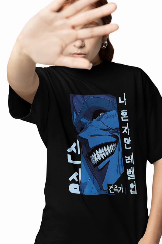 Only I Level Up Oversized T-Shirts Anime Hunter Wear