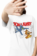 Tom And Jerry Fight Oversized T-Shirts