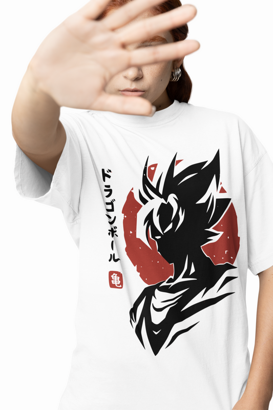 Red Sun Backdrop Oversized T-Shirts