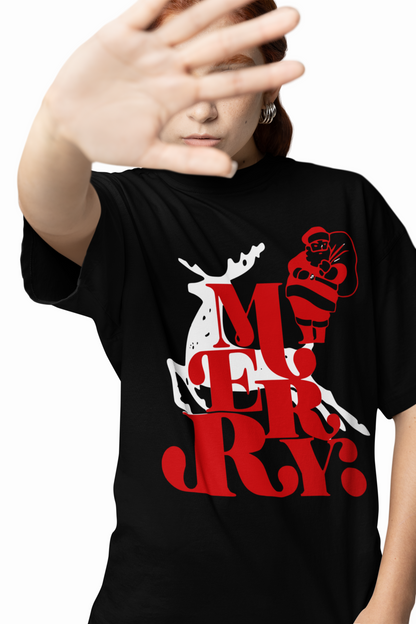 Merry Oversized T-Shirts for Comfy and Festive Style