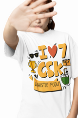CSK Whistle Podu Oversized T-Shirts