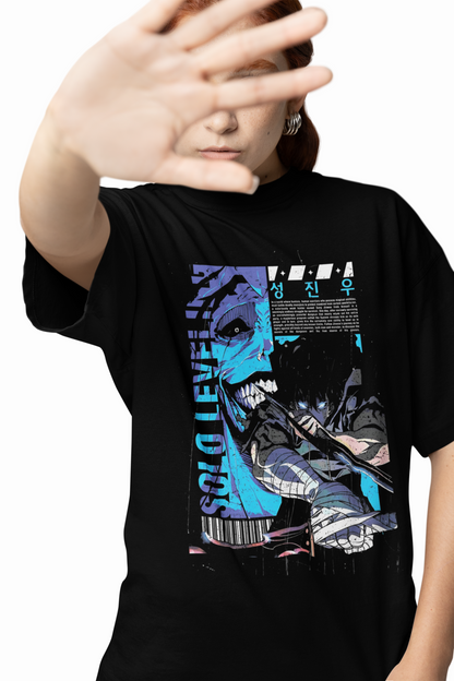 Solo Leveling Oversized T-Shirt Anime Streetwear Casual Tee