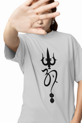 Trishul And Om Oversized T-Shirts