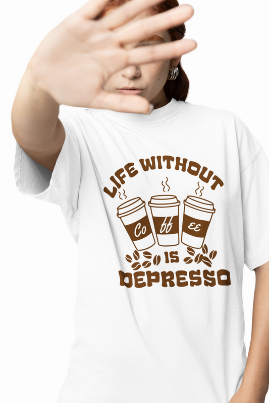 Depresso Coffee Oversized T-Shirts
