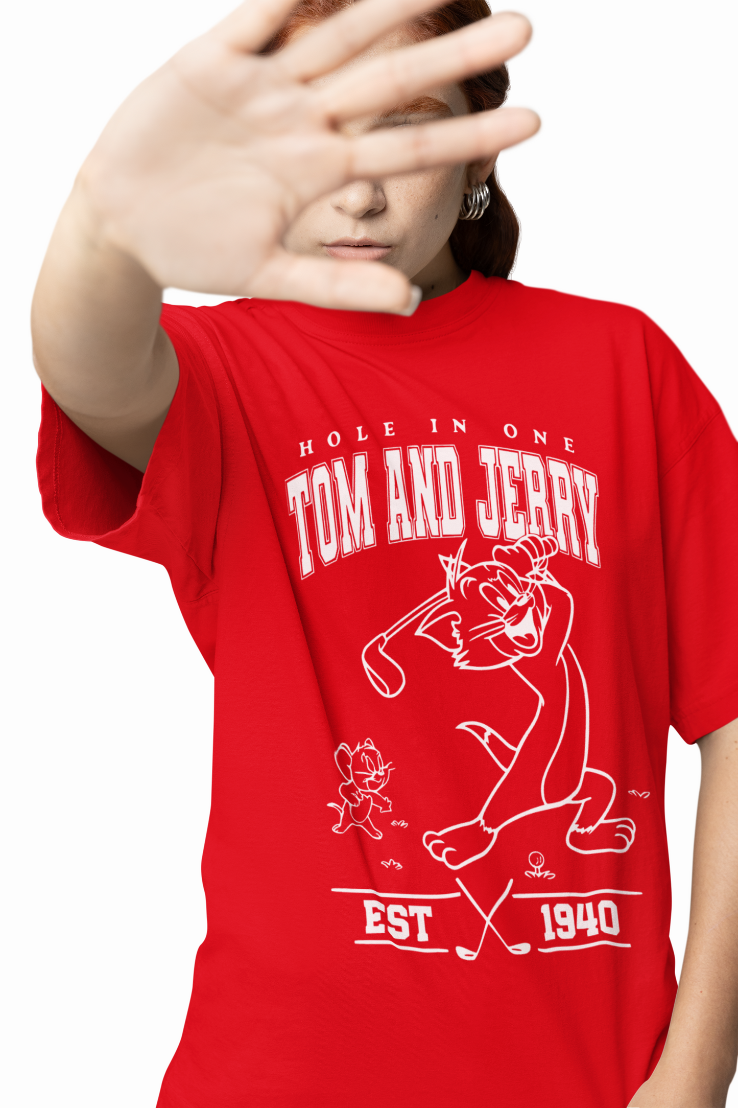 Oversized T-Shirts Hole In One Golf Design Relaxed Daily Wear