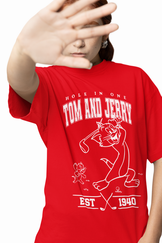 Oversized T-Shirts Hole In One Golf Design Relaxed Daily Wear