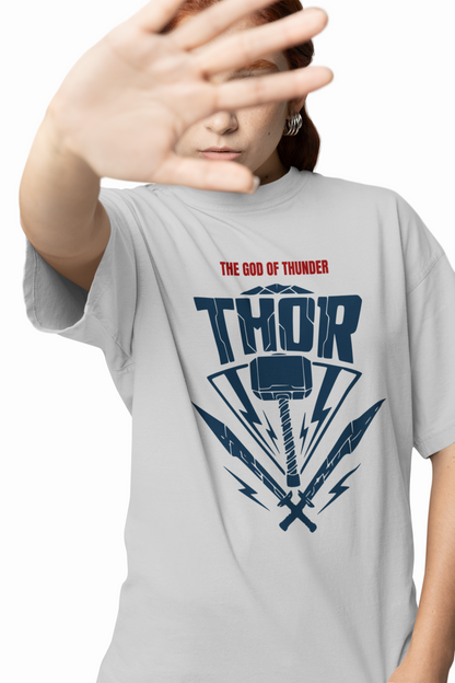 God of Thunder Oversized T-Shirts Bold & Powerful Design