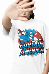 Comic Captain America Oversized T-Shirts