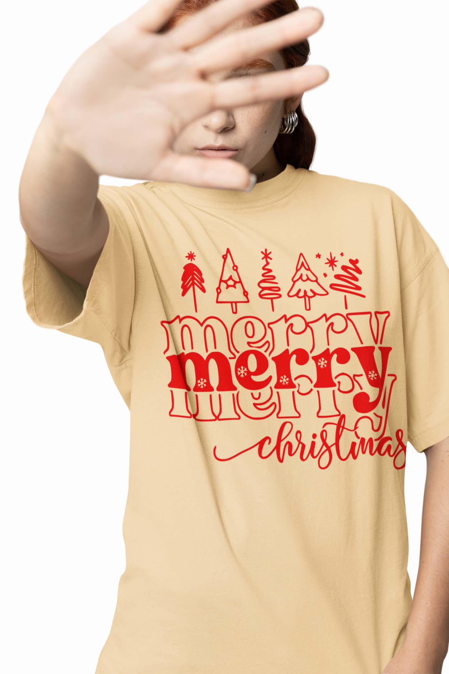 Merry Christmas Oversized T-Shirts for Festive Comfort