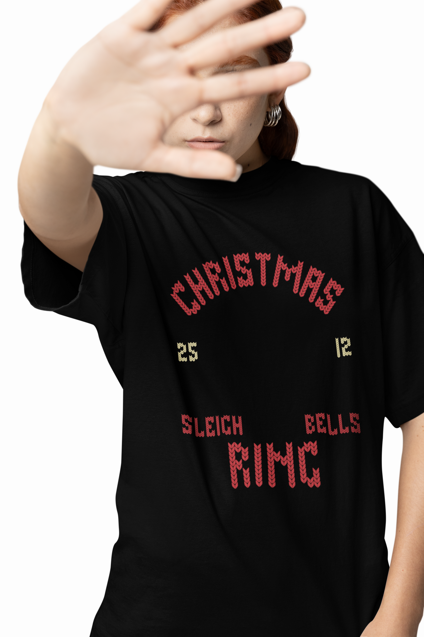 Christmas Bells Ring Oversized T-Shirts Festive Style