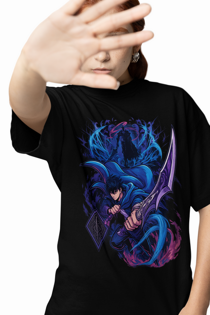 Powerful Shadow Black Oversized T-Shirts for Streetwear Looks